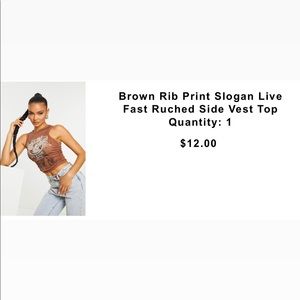 Brown rib top